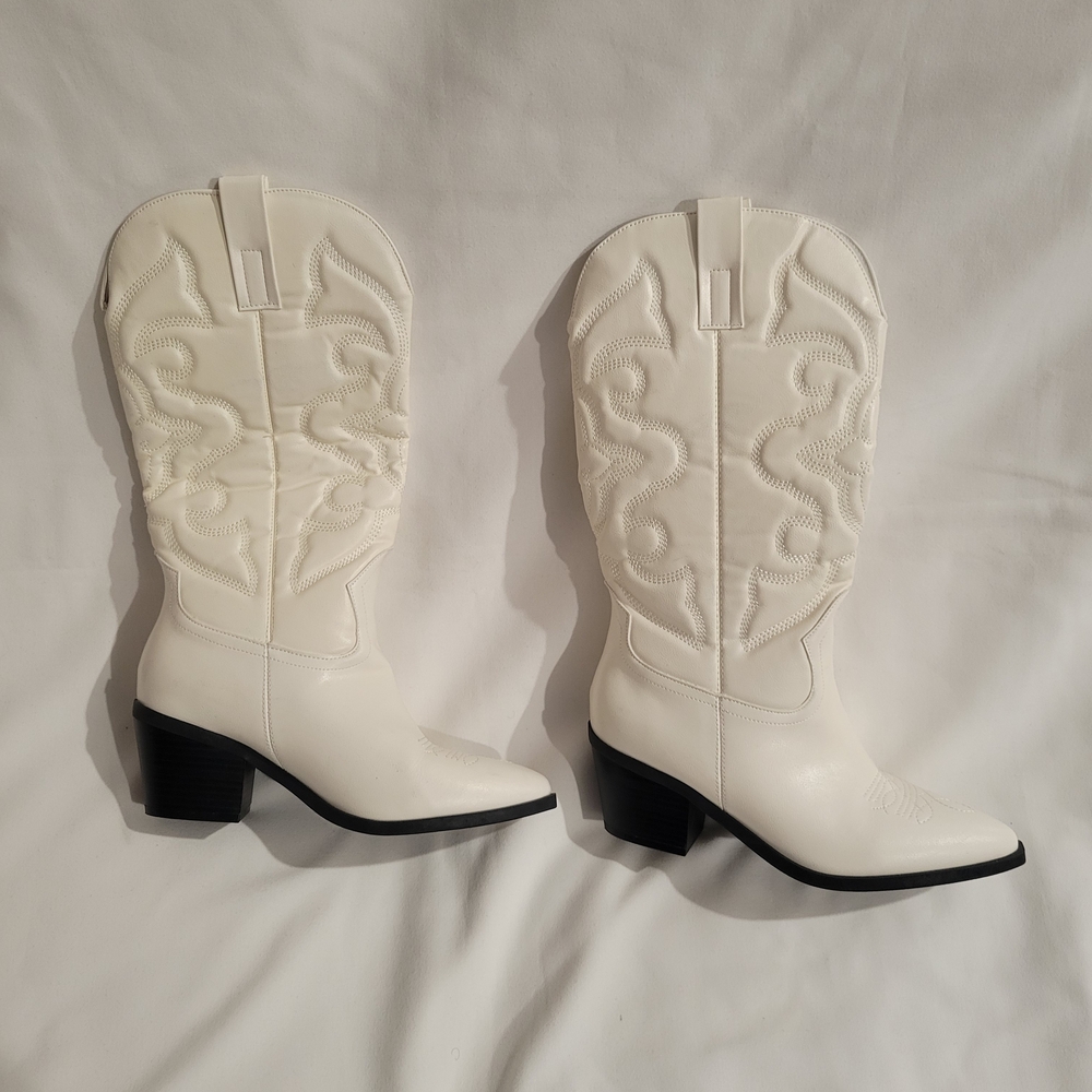 Chantry Cowgirl Boots In Faux Leather By Journee Collection